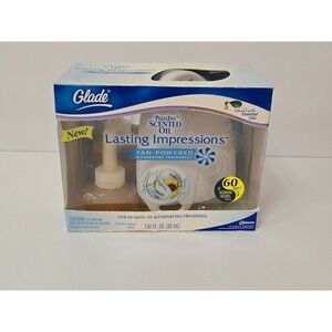 Glade Plugins Scented Oil Lasting Impressions Fan-Powered Warmer/Refill Set New